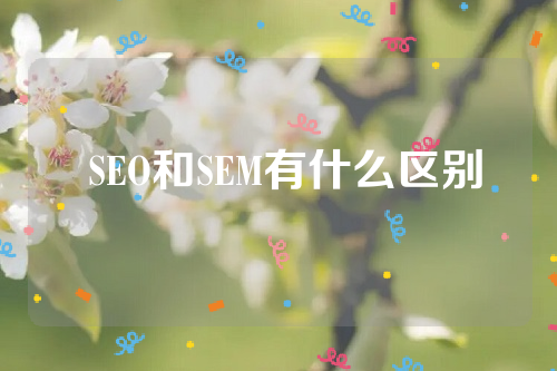  SEO和SEM有什么区别