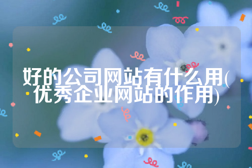 好的公司网站有什么用(优秀企业网站的作用)