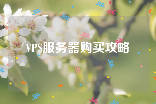 VPS服务器购买攻略