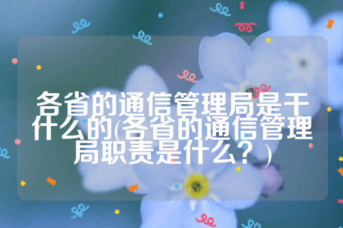 各省的通信管理局是干什么的(各省的通信管理局职责是什么？)