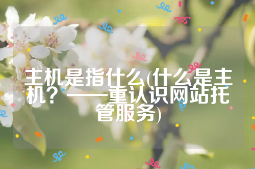 主机是指什么(什么是主机？——重认识网站托管服务)