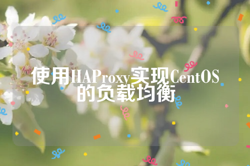  使用HAProxy实现CentOS 的负载均衡