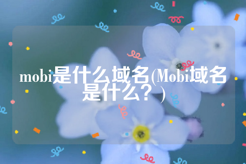 mobi是什么域名(Mobi域名是什么？)