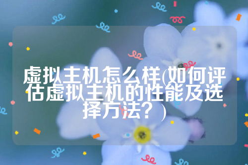 虚拟主机怎么样(如何评估虚拟主机的性能及选择方法？)