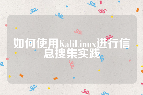 如何使用KaliLinux进行信息搜集实践