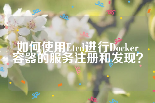 如何使用Etcd进行Docker容器的服务注册和发现？