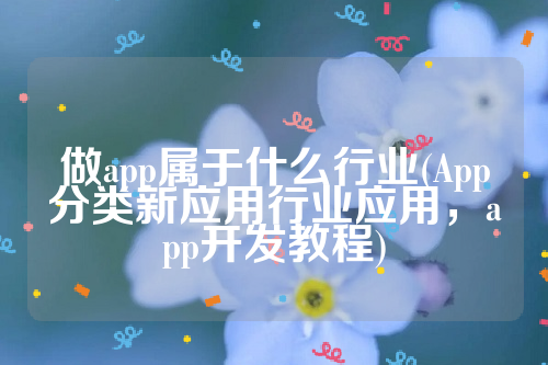 做app属于什么行业(App分类新应用行业应用，app开发教程)