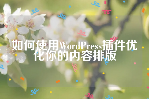 如何使用WordPress插件优化你的内容排版