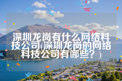 深圳龙岗有什么网络科技公司(深圳龙岗的网络科技公司有哪些？)