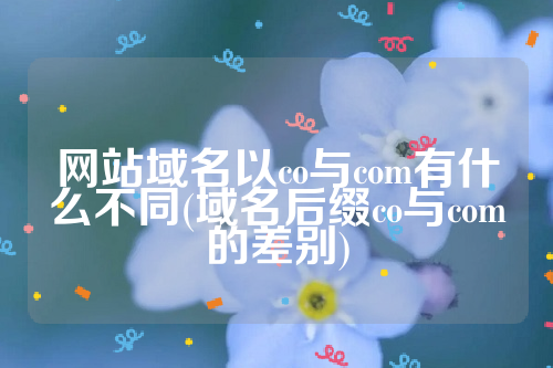 网站域名以co与com有什么不同(域名后缀co与com的差别)