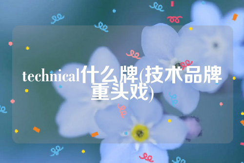 technical什么牌(技术品牌重头戏)