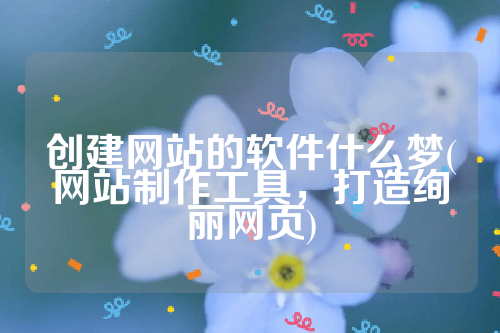 创建网站的软件什么梦(网站制作工具，打造绚丽网页)