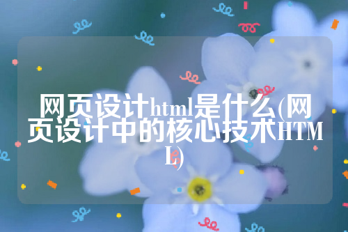 网页设计html是什么(网页设计中的核心技术HTML)