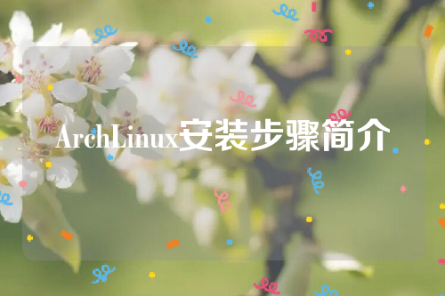 ArchLinux安装步骤简介