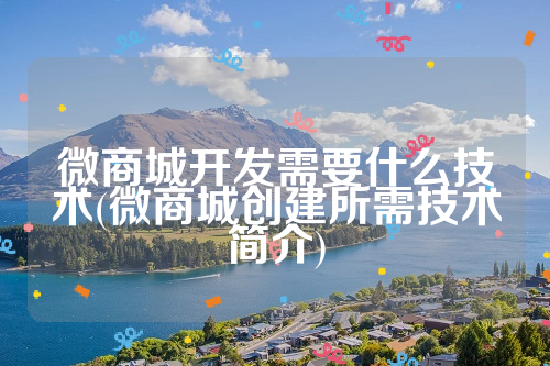 微商城开发需要什么技术(微商城创建所需技术简介)