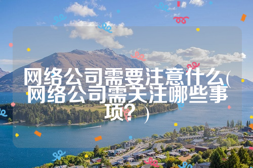 网络公司需要注意什么(网络公司需关注哪些事项？)