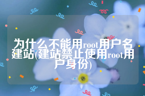 为什么不能用root用户名建站(建站禁止使用root用户身份)