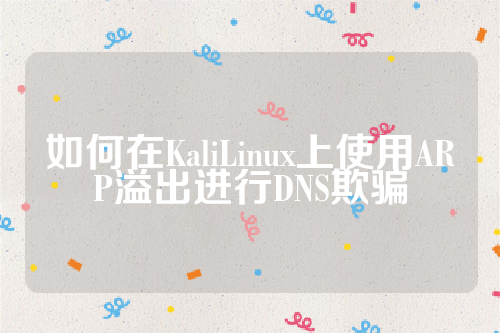 如何在KaliLinux上使用ARP溢出进行DNS欺骗